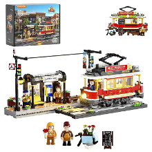 Lumibricks Town Life   Heritage Tram and Station Constructiespeelgoed