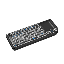 M15 Dubbele Modus Draadloze Mini Toetsenbord Touchpad met 7 Kleur Achtergrondverlichting Oplaadbaar Type C Rood Laserpun
