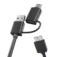MAIWO USB 3.0 / Type C naar Micro B harde schijf kabel USB 3.0 Micro kabel compatibel met digitale camera, faxapparaat Printer