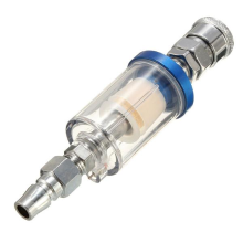 Meco 1/4 Inch Bsp Mini Air Filter Moisture Water Air Line Filter Clear Trap For Paint Spray Gun