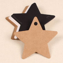 Meco 100pcs Five Star Kraft Paper Label Wedding Party Favor Gift Card Labels Tags