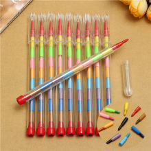 Meco 10pcs Colored Crayons Pencil Set 10 Colors Wax Nontoxic Kid Filler
