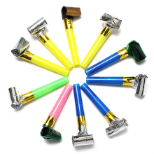 Meco 10pcs Party Blowers Loot Bag Filler Noise Toy Assorted Foil Colors Christmas