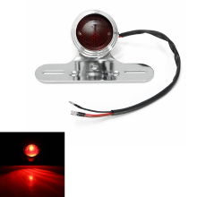 Meco 12 Voltage Chrome Universal Motorcycle Rear Led Tail Brake Stop Light Lamp