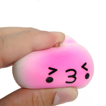 Meco 1pcs New Cute Funny Kawaii Face Simulate Colorful Cartoon Totoro Squishy Toy Stress Reliever Phone C
