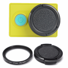 Meco 37mm Uv Filter + Protective Lens Cover Cap Accessories For Xiao Yi 2 And 4k Camera
