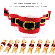 Meco 4pcs/lot Christmas Decor Napkin Holders Tableware Dinner Decorations Santa Claus Cover For Christmas Hotel Party Table Decoration