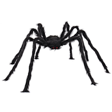 Meco 5ft/150cm Hairy Giant Spider Decorations Huge Halloween Outdoor Decor Toys For Party