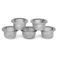 Meco 5pcs 12mm Dome Slide Screen Meshes Stainless Steel Cup Filter Replacement