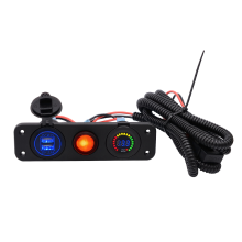 Meco 5v 4.2A 22w Led Colorful Volt Meterr Dual Usb Charger Waterproof Switch Panel Marine Car Boat Motorcyc