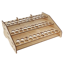 Meco 63 Position Wooden Color Paints Bottle Storage Rack Tools Holder Modular Organizer