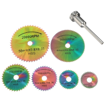 Meco 7pcs Hss Circular Saw Blades Set Colored Saw Blades For Dremel Rotary Tools