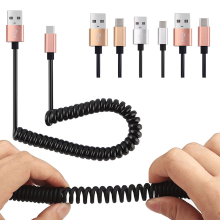 Meco Bakeey 1m Spring Coiled Retractable Usb A Male To Usb3.1 Type C Data Charging Cable For Mobile Phone