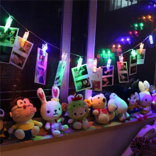 Meco Battery Powered Multicolor 2.5M 20leds Photo Picture Peg Clip String Light For Christmas