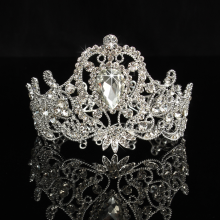 Meco Bride Diamond Crystal Rhinestone Crown Vintage Wedding Bridal Headband Queen Tiara Hair Accessories