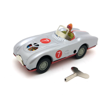 Meco Classic Vintage Clockwork Racing Driver Wind Up Reminiscence Children Kids Tin Toys With Key