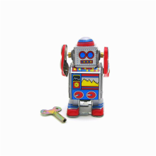 Meco Classic Vintage Clockwork Wind Up Robot Photography Reminiscence Children Kids Tin Toys With Key