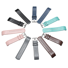 Meco Colorful Genuine Leather Replacement Strap Wrist Watch Band For Fitbit Charge 2 Tracker