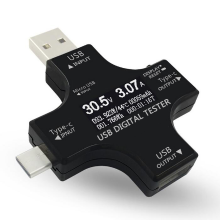 Meco Daniu 2 In 1 Multifunctional Type C Usb Safety Tester Pd Power Tester Voltmeter Ammeter Capacity Power Impedance Temperature Detector Support Otg Function