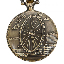 Meco Deffrun Vintage London Eye Pattern Quartz Pocket Watch