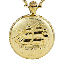 Meco Deffrun Vintage Sailing Boat Pattern Quartz Pocket Watch