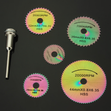 Meco Drillpro Sw B4 6pcs Hss Circular Saw Blades Set Colored Saw Blades For Dremel Rotary Tools