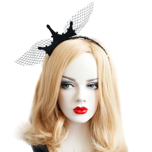 Meco Halloween Party Queen Crown Headbands Toys Vintage Baroque Girl Lace Hair Ornaments