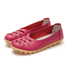 Meco Large Size Colorful Slip On Hollow Out Round Toe Flat Loafers