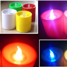 Meco Led Flickering Electronic Colorful Voice Control Candles Light Candle Christmas Holiday Decoration
