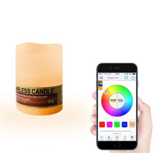 Meco Mini Smart Wireless Bluetooth Color Changing Rgbw Led Flameless Candle Lamp Light Wedding Decoration