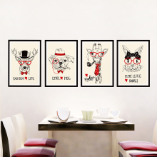 Meco Photo Picture Frames Stickers Wall Decor Removable Animal Colorful Square Frame Picture Frames For Wall Stickers