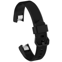 Meco Replacement Tpe Multicolor Metal Buckle Watch Band For Fitbit Alta