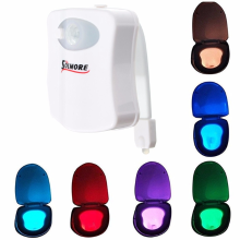 Meco Solmore Body Motion Sensor Activated 8 Colors Led Toilet Night Light Bathroom Lamp