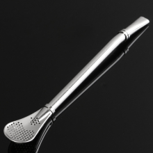 Meco Stainless Steel Filtering Drink Straw Spoon For Tea Filter Milkshakes