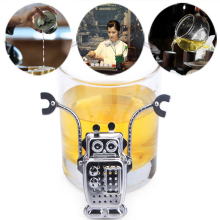 Meco Stainless Steel Robot Tea Leaf Strainer Tea Infuser Filter Tools With Tray