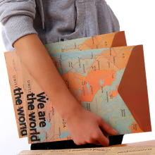 Meco Stationery Vintage World Map Style Paper Folder Bag