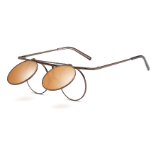Meco Steam Punk Uv400 Sunglasses Polarized Lens Flip Ope Vintage Round
