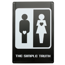 Meco The Simple Truth Tin Sign Vintage Metal Plaque Pub Bar Wall Decor