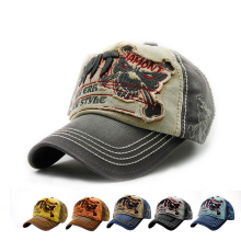 Meco Unisex Halloween Cotton Washed Skeleton Embroidery Baseball Cap Vintage Skull Adjustable Golf Snapback Hat