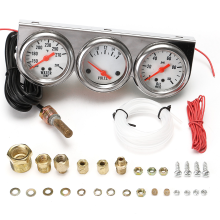 Meco Universal 2.27Inch Gauge Water Temp Voltage Volt Oil Pressure Complete Set W/ Panel