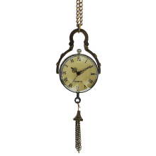 Meco Vintage Big Bells Roman Number Chain Retro Pocket Watch