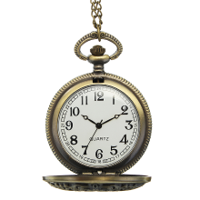 Meco Vintage Hollow Symmetrical Flower Pattern Chain Retro Pocket Watch