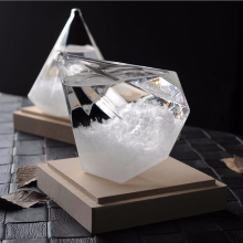 Meco Weather Forecast Storm Glass Crystal Diamond Shape Bottle Home Decor Ornament