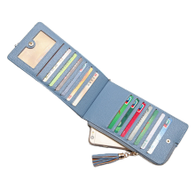 Meco Women Tassel Long Card Holder Candy Color Zipper Purse Coin Bags 5.5'' Phone Case For Iphone 7p