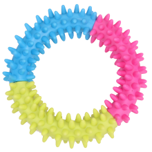 Meco Yani Dct 5 Dog's Squishy Thorn Ring Chew Toy Rubber Multicolor Circle Dental Healthy Training Toys