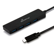 MediaRange MRCS508 USB C (USB 3.2 Gen 2) multiport hub 4 poorten Zwart