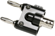 Meetadapter Bnc Bus   Bananenstekker 4 Mm Stapelbaar Fluke Bp880 Zwart
