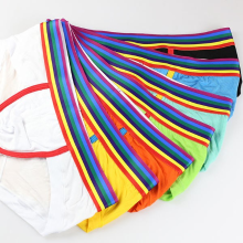 Men's Modal Soft Breathable Underwear Sexy U Convex Briefs Stitching Multi Colored Men Briefs