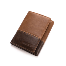Menico Mannen Echt Leer RFID Antimagnetische Driebladige Korte Portemonnee Zakelijke Vintage 6 Kaartsleuven Coin Bag Por