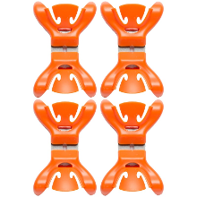 Merkloos 12x Slingers/decoratie ophangen slingerklemmen oranje